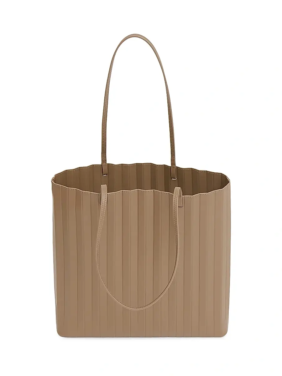 MANSUR GAVRIEL Women's Large Pleated Leather Tote Bag | Thumbnail 3 MANSUR GAVRIEL Women's Large Pleated Leather Tote Bag | Thumbnail 3