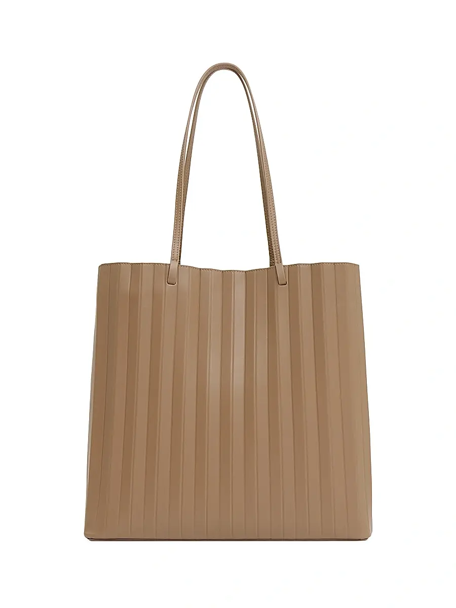 MANSUR GAVRIEL Women's Large Pleated Leather Tote Bag - Anise | Image 1 MANSUR GAVRIEL Women's Large Pleated Leather Tote Bag - Anise | Image 1