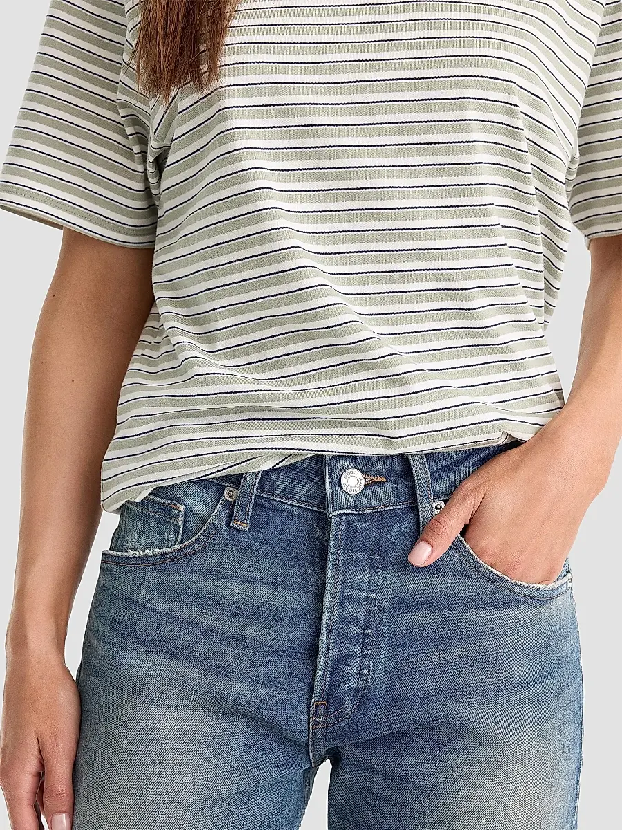 GOOD AMERICAN Women's High-Rise Vintage Straight-Leg Jeans | Thumbnail 4 GOOD AMERICAN Women's High-Rise Vintage Straight-Leg Jeans | Thumbnail 4