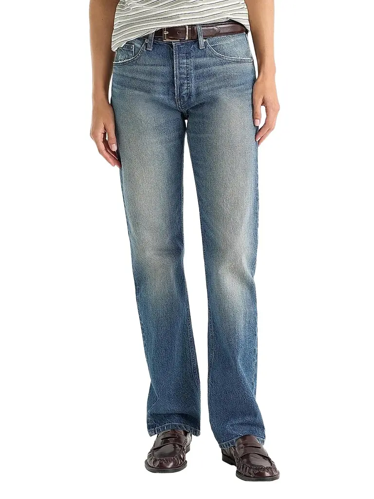 GOOD AMERICAN Women's High-Rise Vintage Straight-Leg Jeans - Indigo | Image 1 GOOD AMERICAN Women's High-Rise Vintage Straight-Leg Jeans - Indigo | Image 1