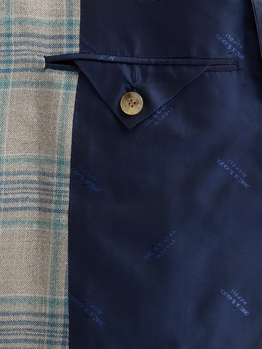 Kiton Men's Cashmere Plaid Two-Button Sport Coat | Thumbnail 6