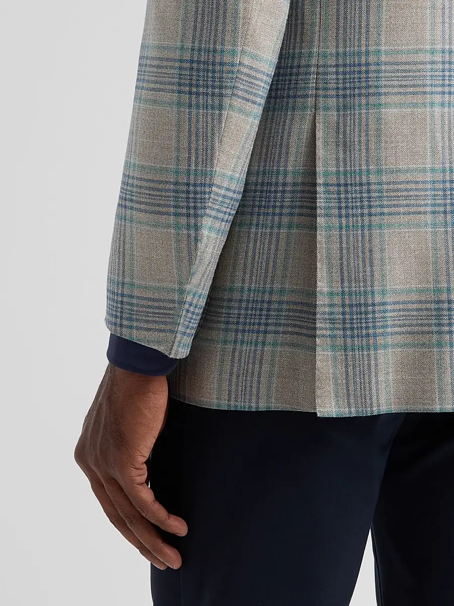 Kiton Men's Cashmere Plaid Two-Button Sport Coat | Thumbnail 8