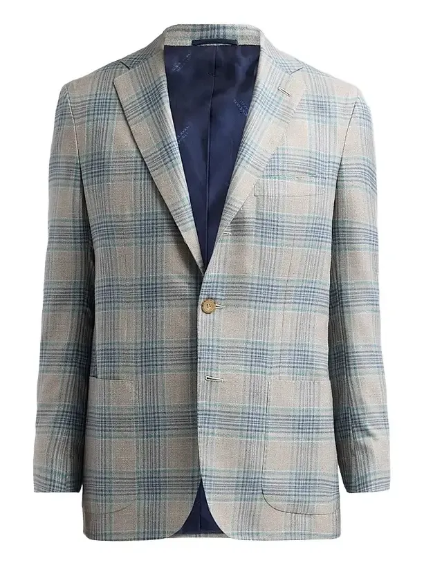 Men's Cashmere Plaid Two-Button Sport Coat Men's Cashmere Plaid Two-Button Sport Coat