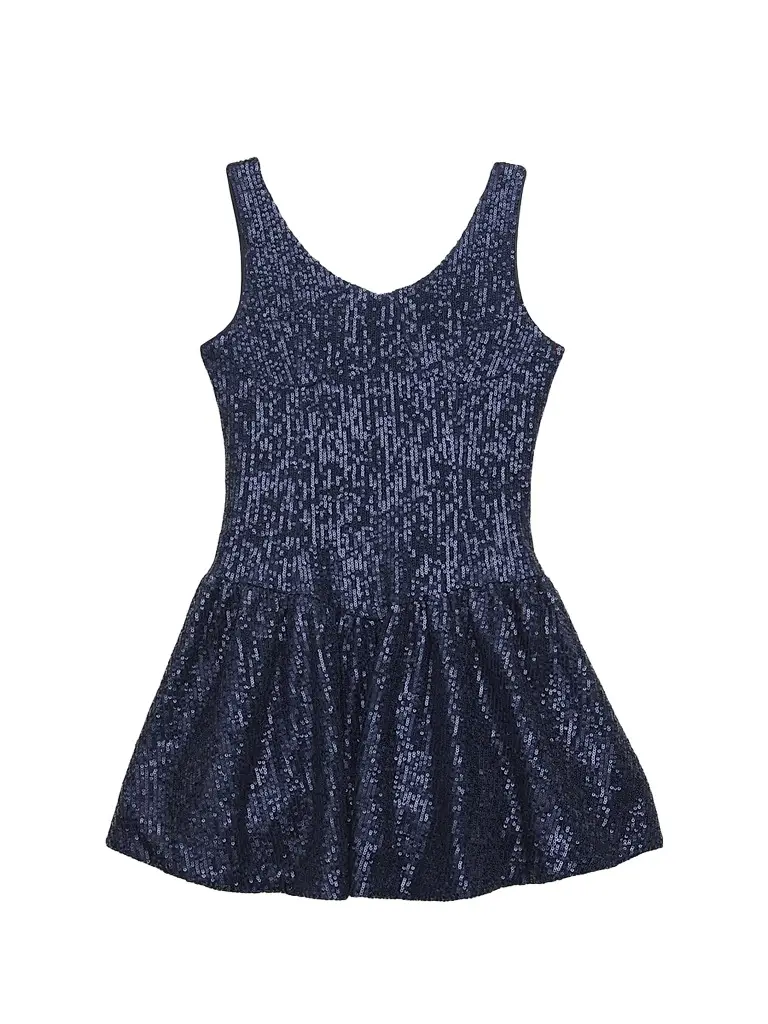 KatieJ NYC Girl's Zena Sequined Minidress - Navy Sequin | Image 1 KatieJ NYC Girl's Zena Sequined Minidress - Navy Sequin | Image 1