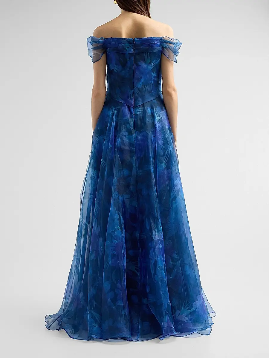 Rene Ruiz Collection Women's Off-The-Shoulder Draped Organza Gown | Thumbnail 3 Rene Ruiz Collection Women's Off-The-Shoulder Draped Organza Gown | Thumbnail 3