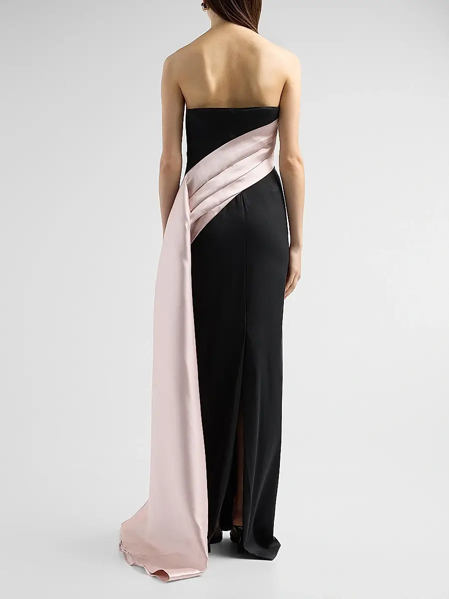 Rene Ruiz Collection Women's Colorblocked Strapless Satin Gown | Thumbnail 3 Rene Ruiz Collection Women's Colorblocked Strapless Satin Gown | Thumbnail 3