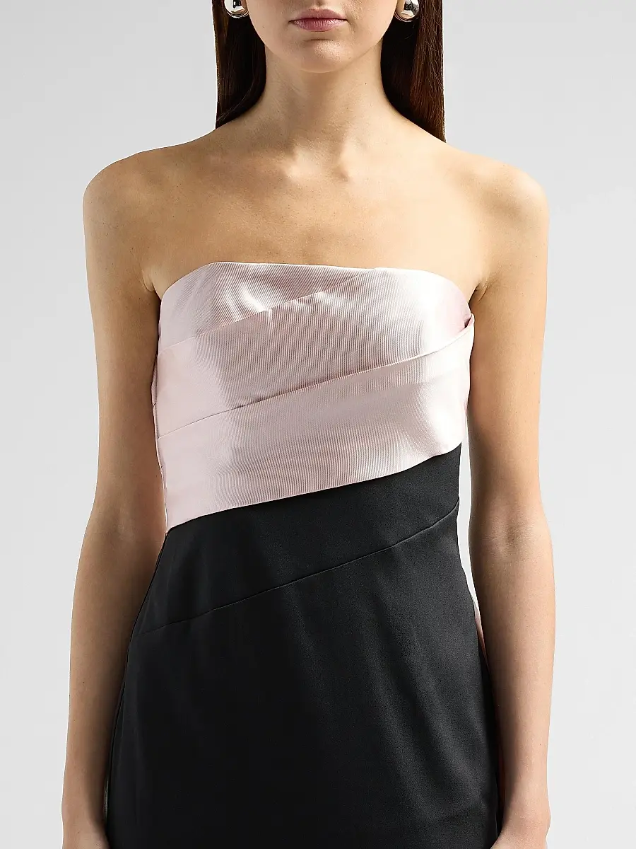 Rene Ruiz Collection Women's Colorblocked Strapless Satin Gown | Thumbnail 5 Rene Ruiz Collection Women's Colorblocked Strapless Satin Gown | Thumbnail 5