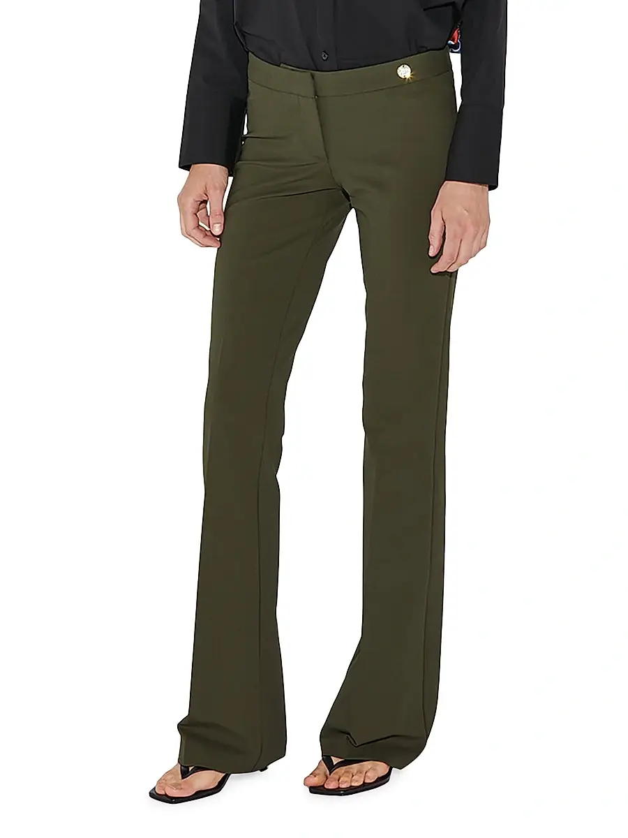 CALLAS MILANO Women's Jules Stretch Jersey Fit and Flare Pants - Army | Thumbnail 2 CALLAS MILANO Women's Jules Stretch Jersey Fit and Flare Pants - Army | Thumbnail 2