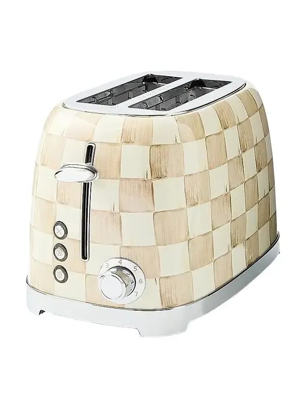 MacKenzie-Childs Mocha Check 2-Slice Toaster