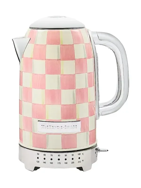MacKenzie-Childs Rosy Check Electric Kettle