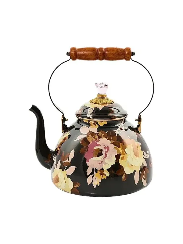 MacKenzie-Childs Wild Rose 3-Quart Tea Kettle
