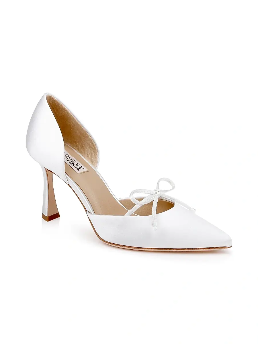BADGLEY MISCHKA Women's Olympic 80MM Satin Pumps | Thumbnail 2 BADGLEY MISCHKA Women's Olympic 80MM Satin Pumps | Thumbnail 2