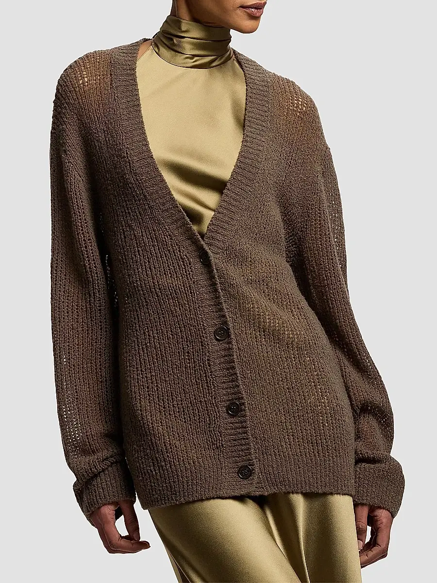 Ralph Lauren Collection Women's Bouclé Cashmere-Blend Cardigan | Thumbnail 2 Ralph Lauren Collection Women's Bouclé Cashmere-Blend Cardigan | Thumbnail 2