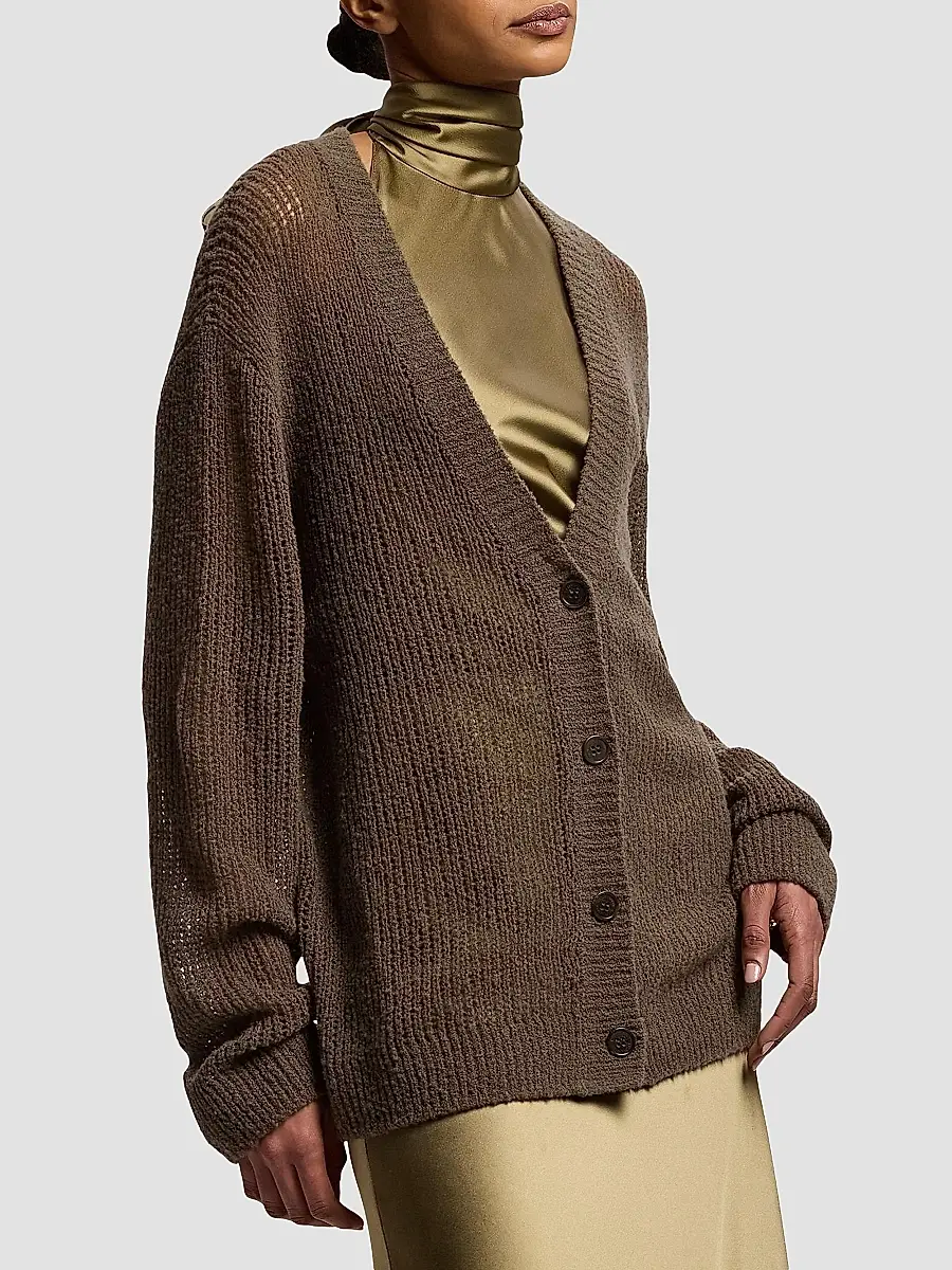 Ralph Lauren Collection Women's Bouclé Cashmere-Blend Cardigan | Thumbnail 3 Ralph Lauren Collection Women's Bouclé Cashmere-Blend Cardigan | Thumbnail 3
