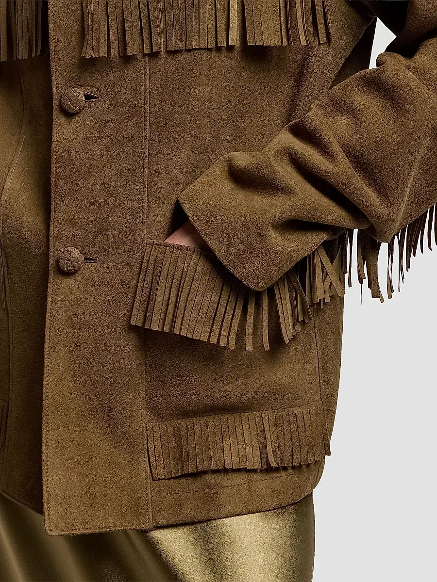 Ralph Lauren Collection Women's Perce Fringe-Trim Suede Jacket | Thumbnail 7 Ralph Lauren Collection Women's Perce Fringe-Trim Suede Jacket | Thumbnail 7