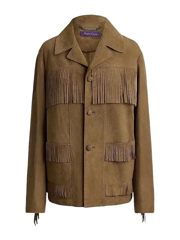 Women's Perce Fringe-Trim Suede Jacket