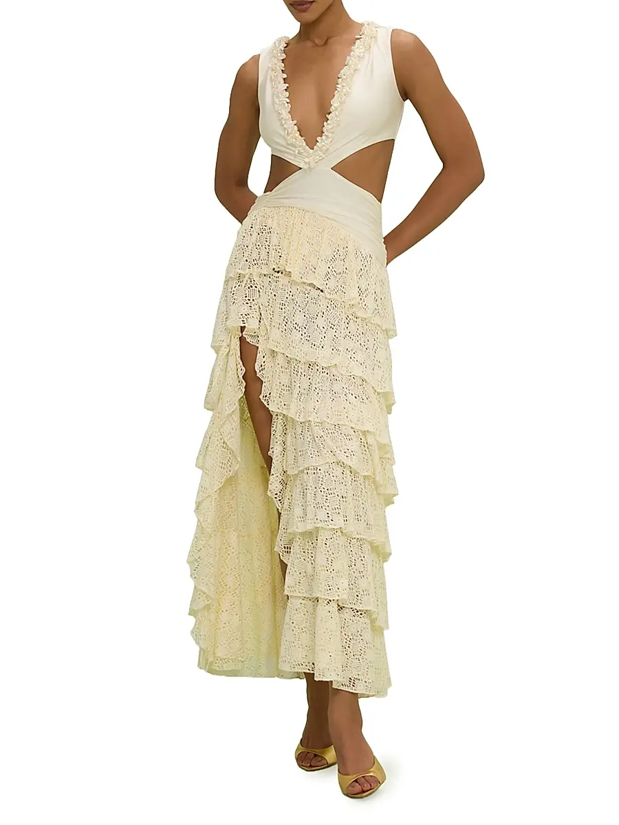 PatBo Women's Martina Ruffle Maxi Dress | Thumbnail 3