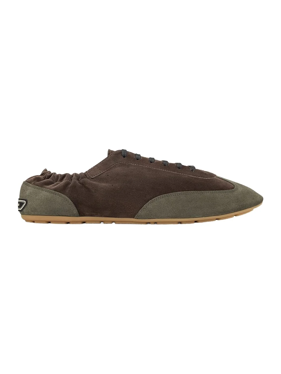 Saint Laurent Men's Lewis Sneakers in Suede - Brown Taupe