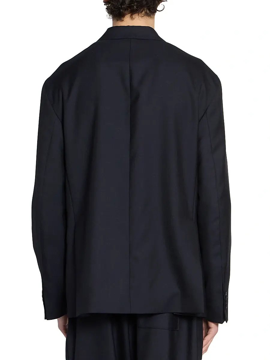 OFFICINE GÉNÉRALE Men Merrick Wool-Cashmere-Silk Double-Breasted Blazer | Thumbnail 5 OFFICINE GÉNÉRALE Men Merrick Wool-Cashmere-Silk Double-Breasted Blazer | Thumbnail 5