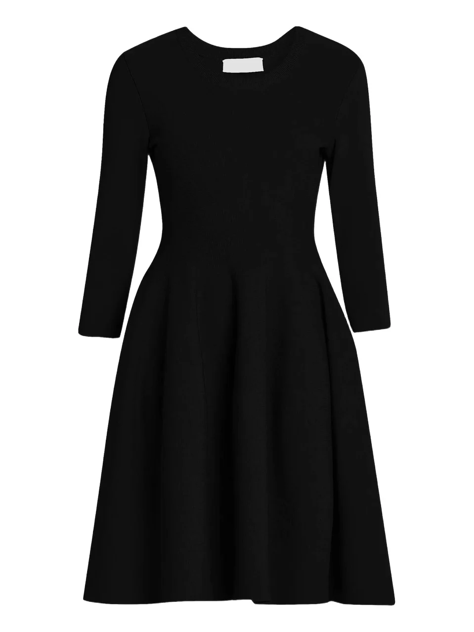 Women's Compact Knit Fit-And-Flare Knee-Length Dress