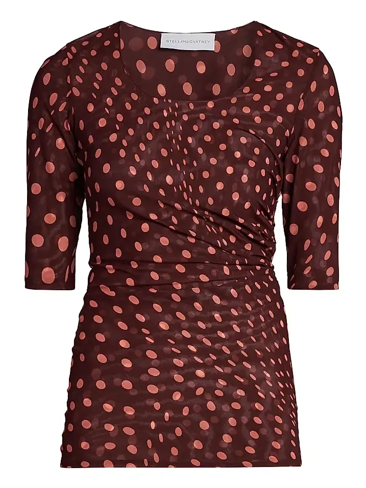 Women's Polka Dot Mesh Top
