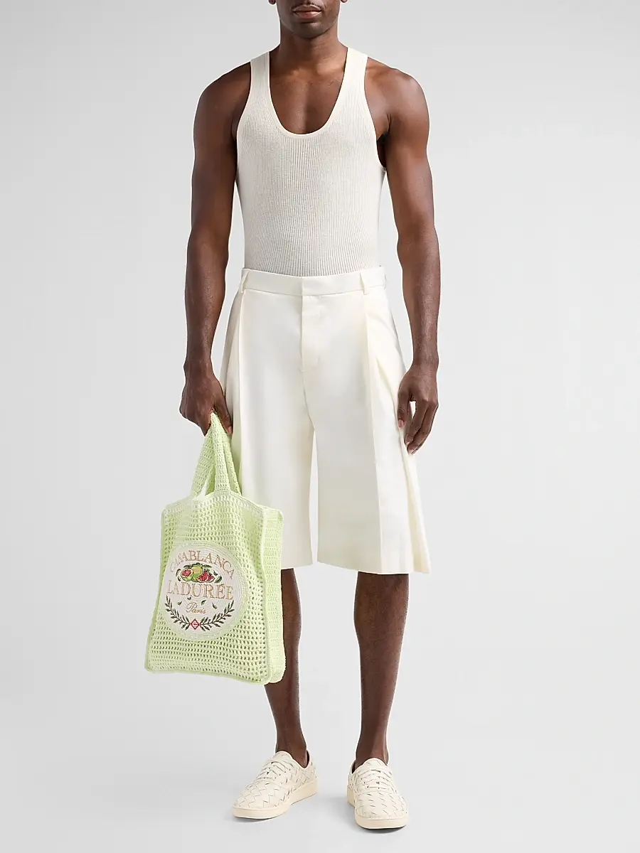 Casablanca Men's x Ladurée Crocheted Tote Bag | Thumbnail 5 Casablanca Men's x Ladurée Crocheted Tote Bag | Thumbnail 5