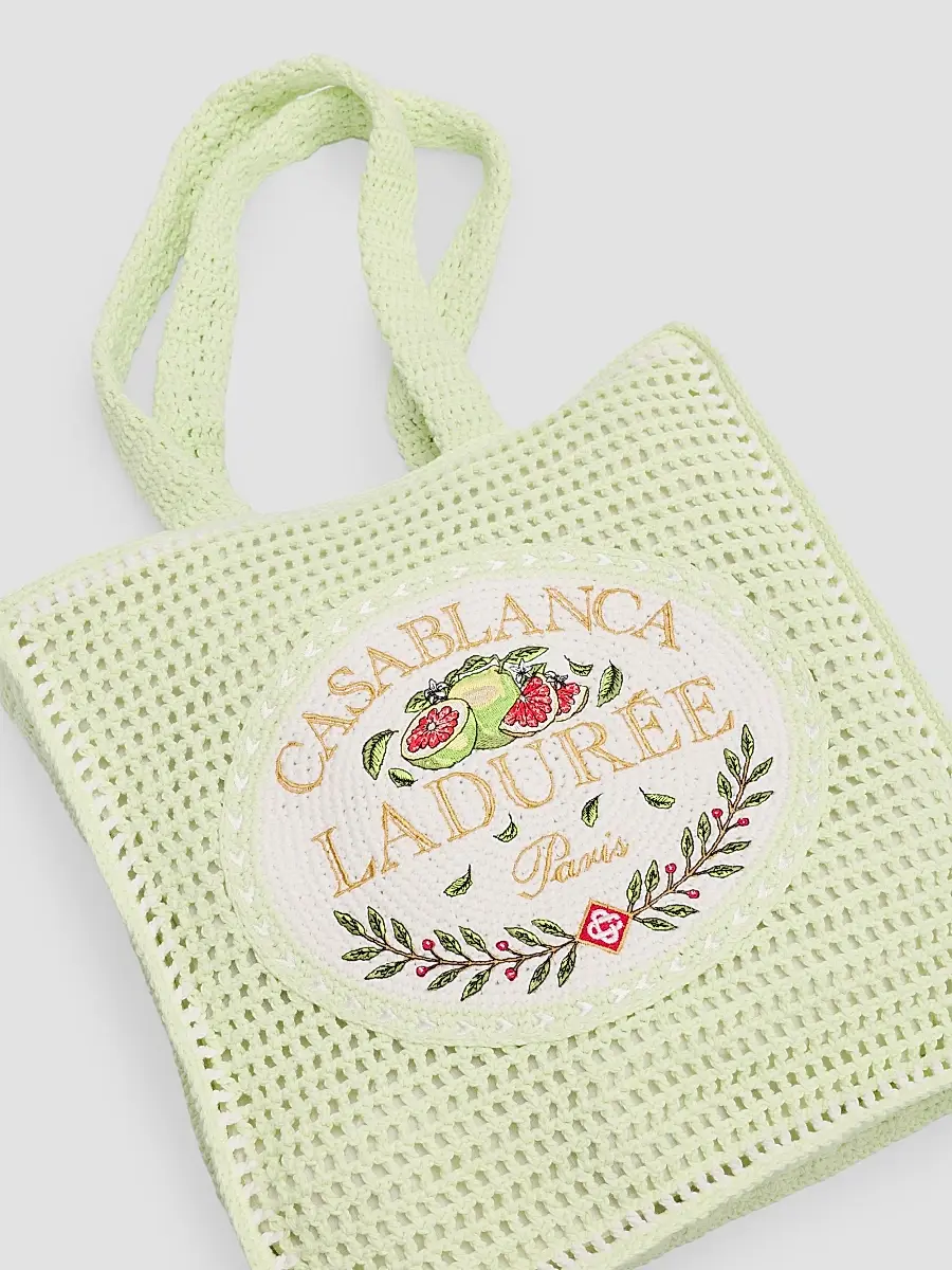 Casablanca Men's x Ladurée Crocheted Tote Bag | Thumbnail 6 Casablanca Men's x Ladurée Crocheted Tote Bag | Thumbnail 6