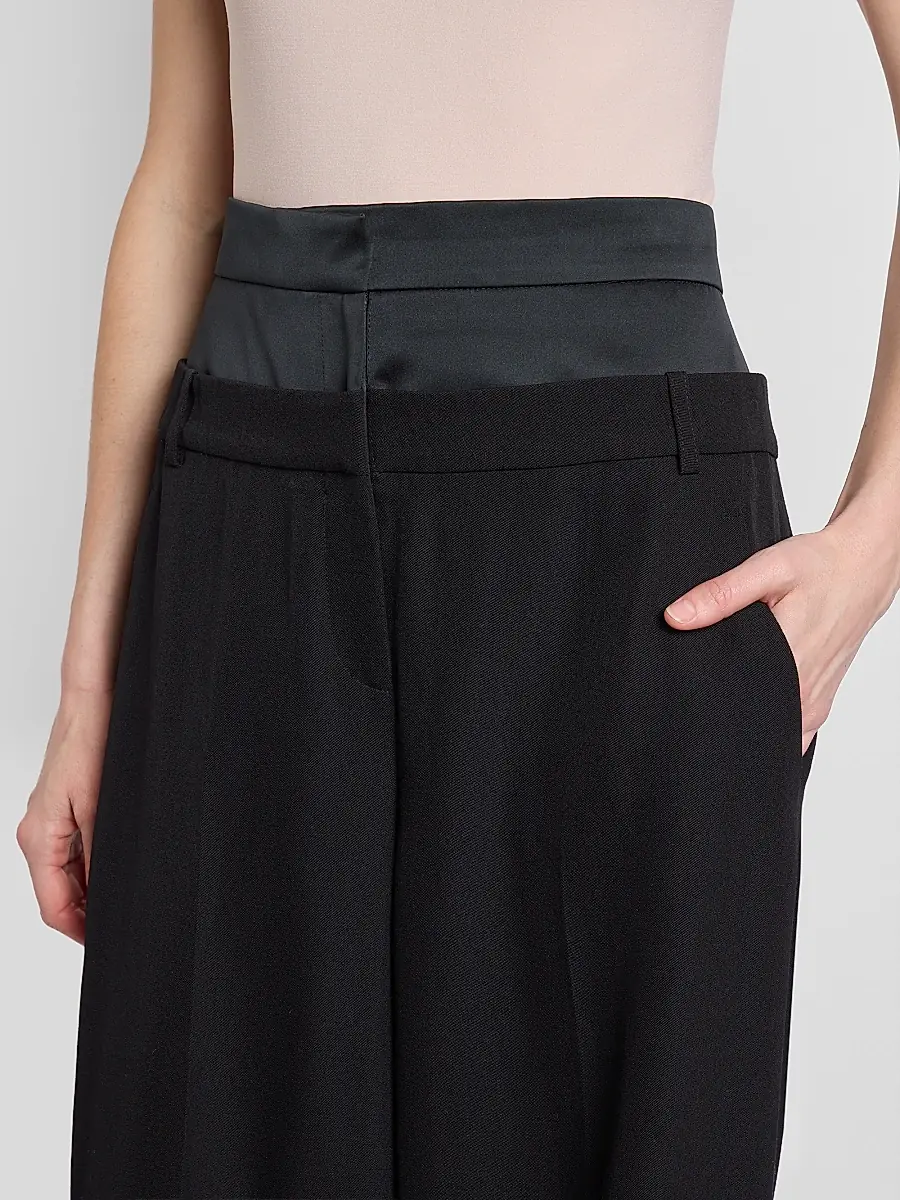 Erdem Women's Grain De Poudre Wide-Leg Trousers | Thumbnail 5 Erdem Women's Grain De Poudre Wide-Leg Trousers | Thumbnail 5