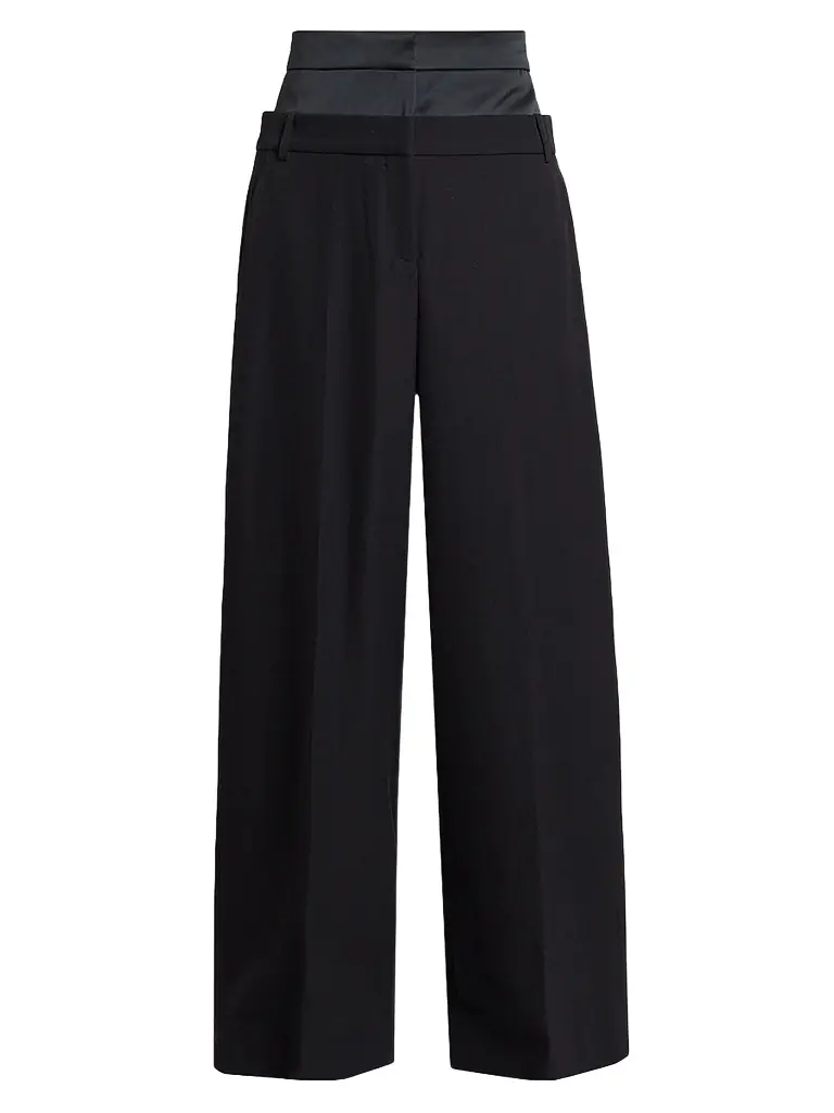Erdem Women's Grain De Poudre Wide-Leg Trousers | Image 1 Erdem Women's Grain De Poudre Wide-Leg Trousers | Image 1