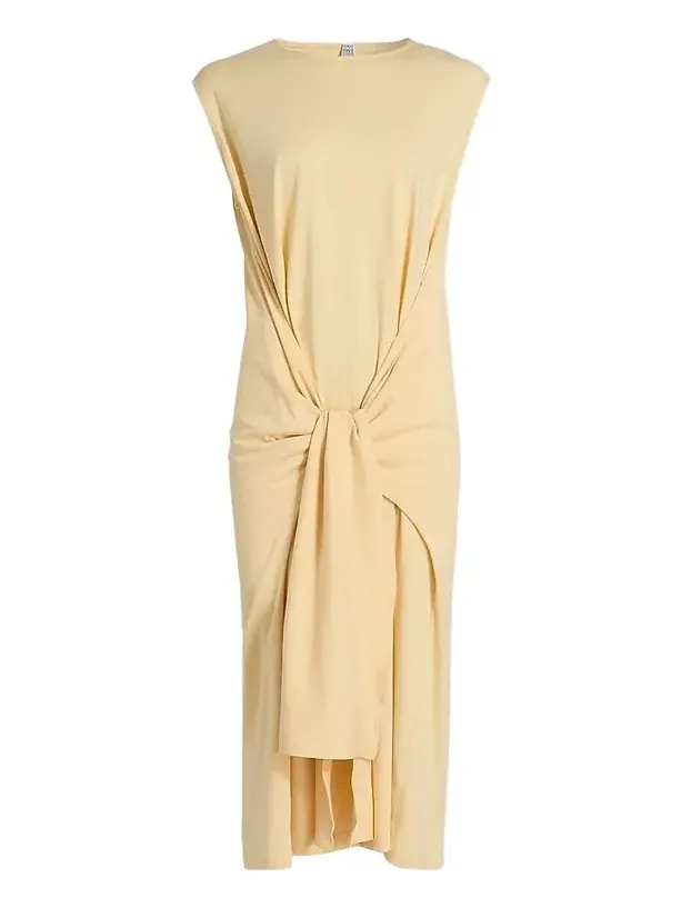 Women's Tie-Waist Jersey Midi Dress Women's Tie-Waist Jersey Midi Dress