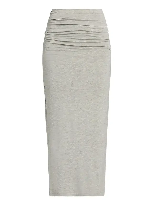 Women's Draped Jersey Midi Skirt