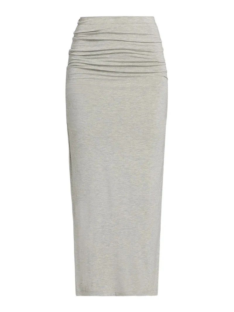 Women's Draped Jersey Midi Skirt Women's Draped Jersey Midi Skirt