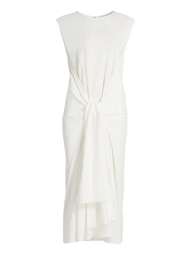 Women's Tie-Waist Jersey Midi Dress Women's Tie-Waist Jersey Midi Dress