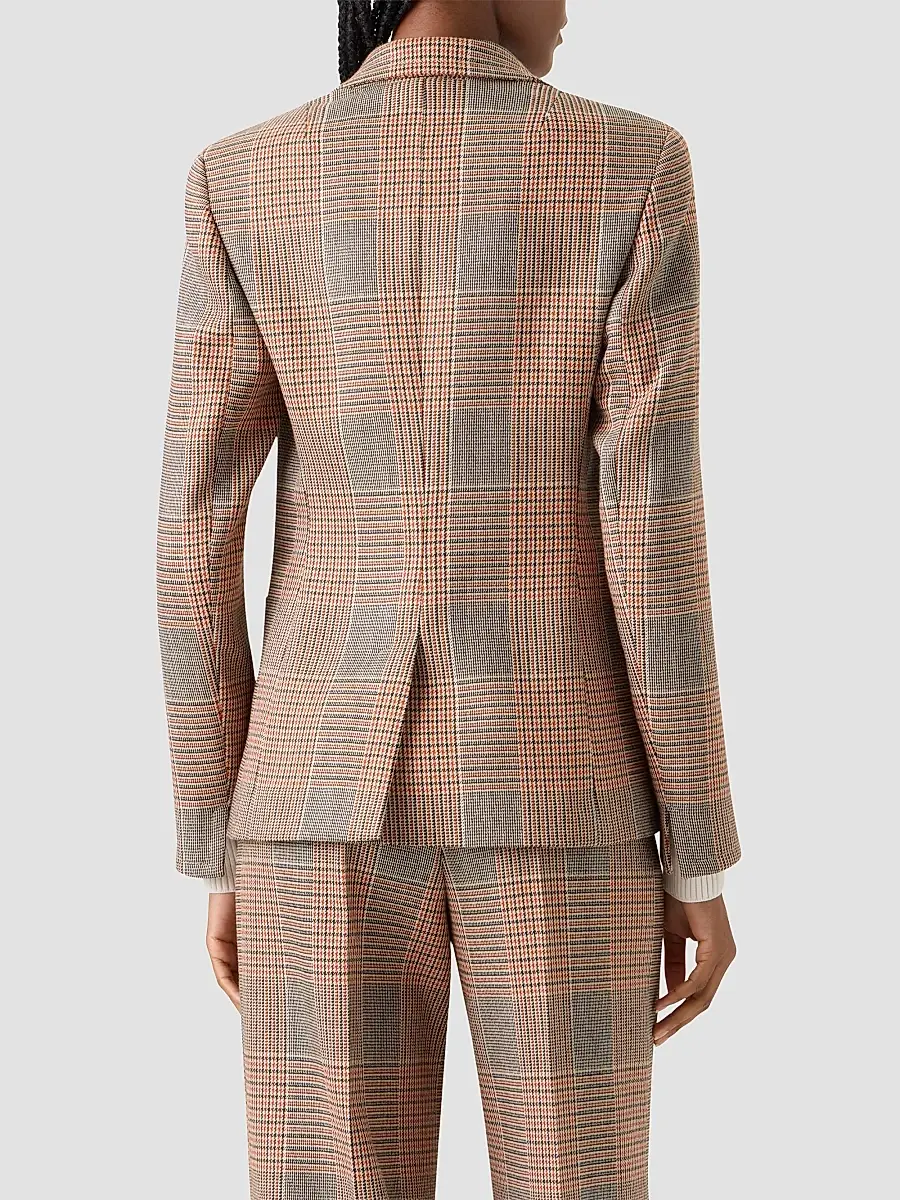Akris punto Women's Glen Check Tailored Wool-Blend Blazer | Thumbnail 3 Akris punto Women's Glen Check Tailored Wool-Blend Blazer | Thumbnail 3