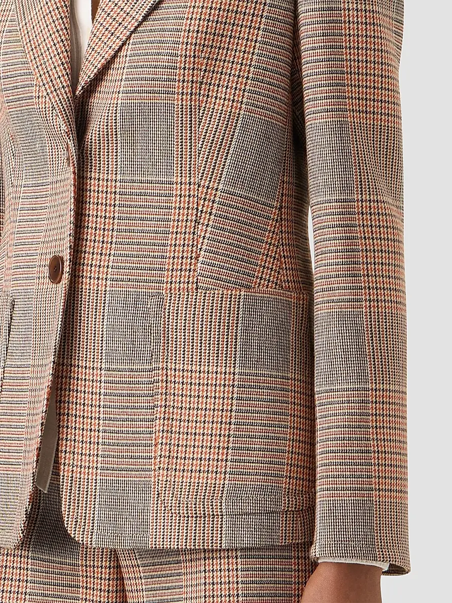 Akris punto Women's Glen Check Tailored Wool-Blend Blazer | Thumbnail 5 Akris punto Women's Glen Check Tailored Wool-Blend Blazer | Thumbnail 5