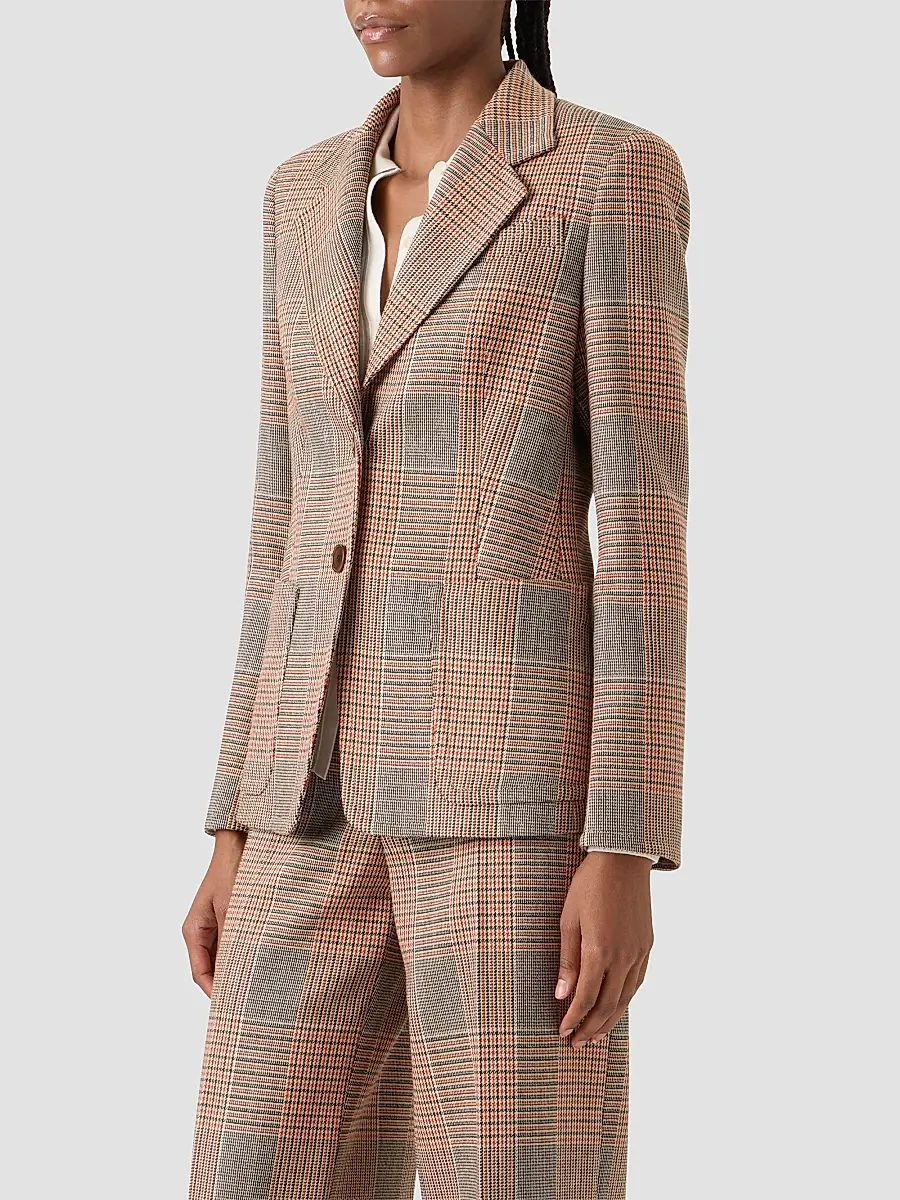 Akris punto Women's Glen Check Tailored Wool-Blend Blazer | Thumbnail 6 Akris punto Women's Glen Check Tailored Wool-Blend Blazer | Thumbnail 6