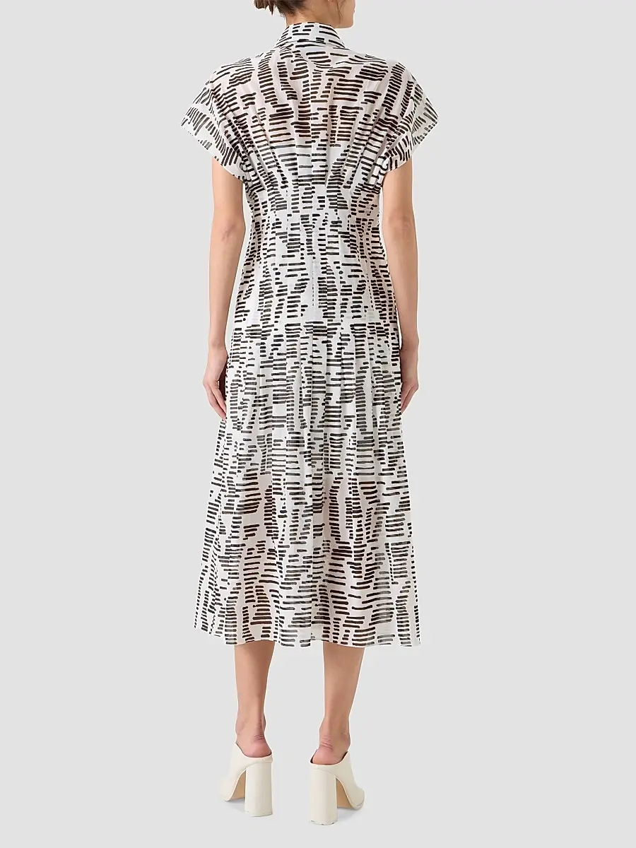 Akris Women's Printed Cotton Midi Shirtdress | Thumbnail 3 Akris Women's Printed Cotton Midi Shirtdress | Thumbnail 3