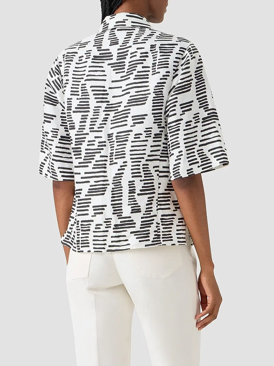 Akris Women's Dance Movements Linen Toile Blouse | Thumbnail 3