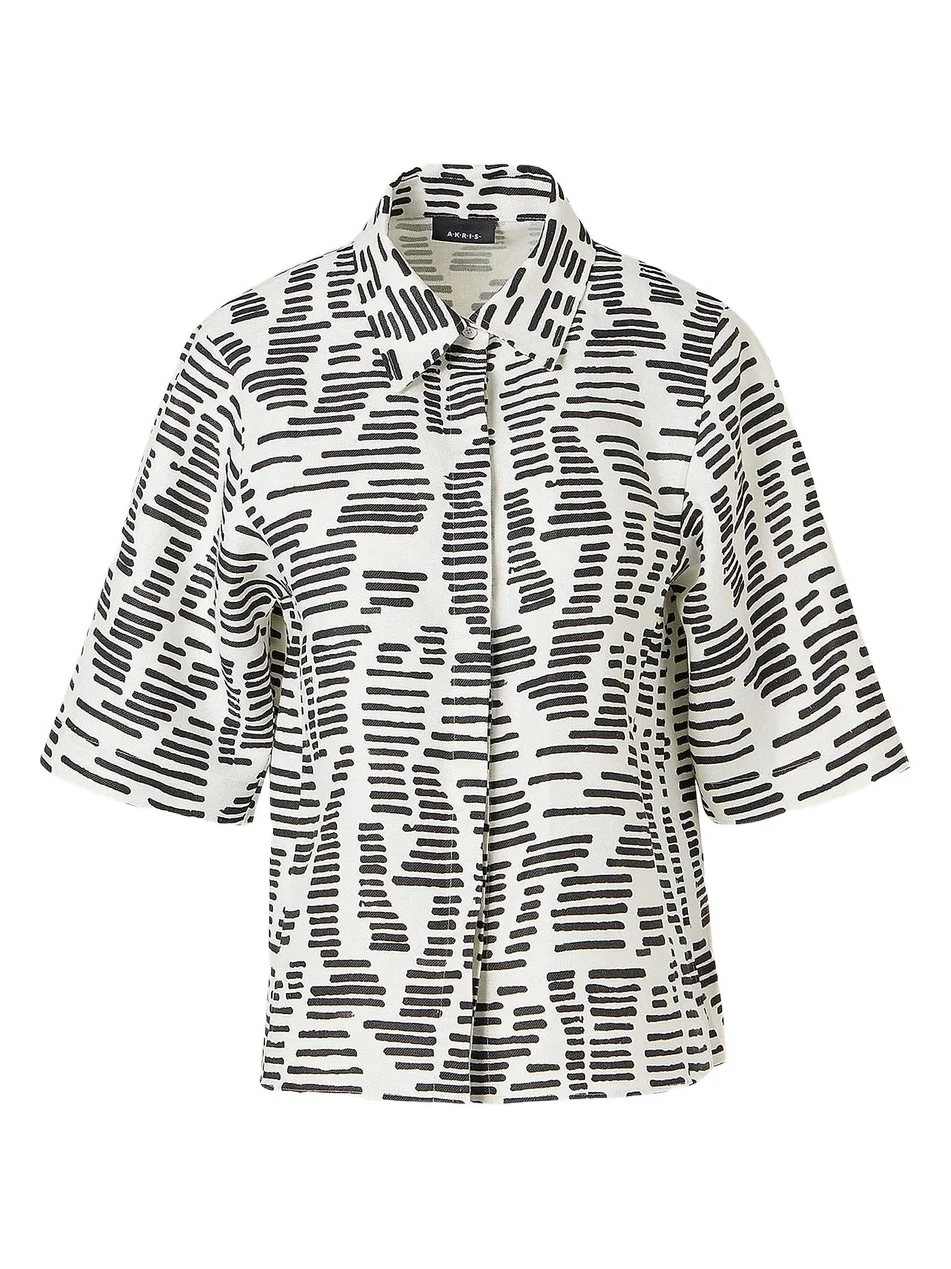 Akris Women's Dance Movements Linen Toile Blouse