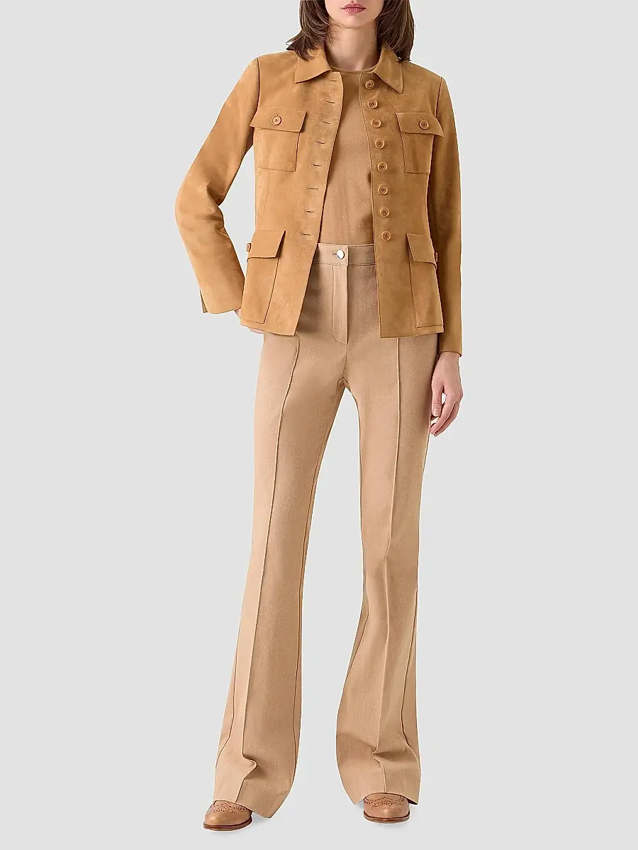 Akris Women's Delia Suede Utility Jacket | Thumbnail 2 Akris Women's Delia Suede Utility Jacket | Thumbnail 2