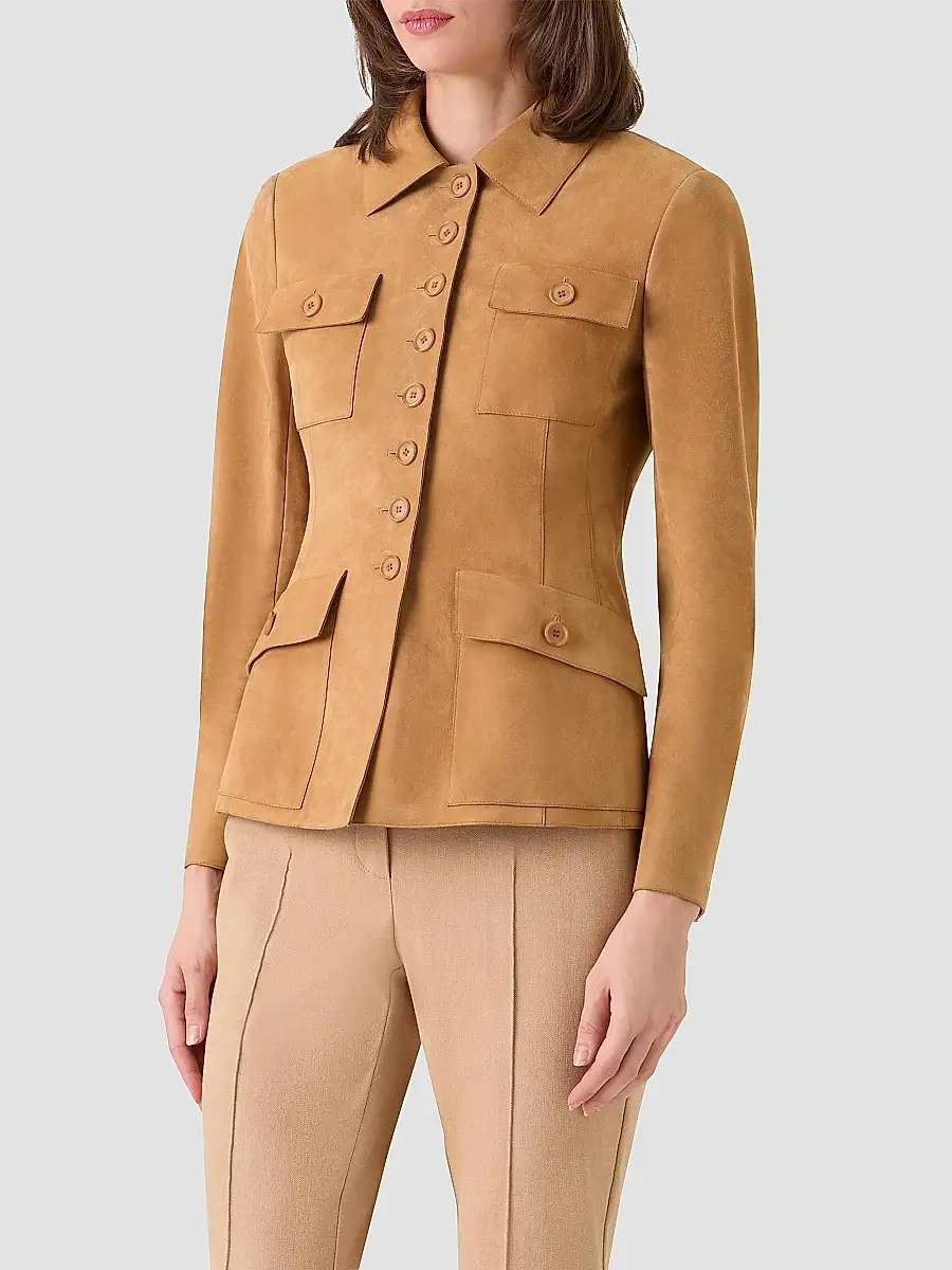 Akris Women's Delia Suede Utility Jacket | Thumbnail 6 Akris Women's Delia Suede Utility Jacket | Thumbnail 6