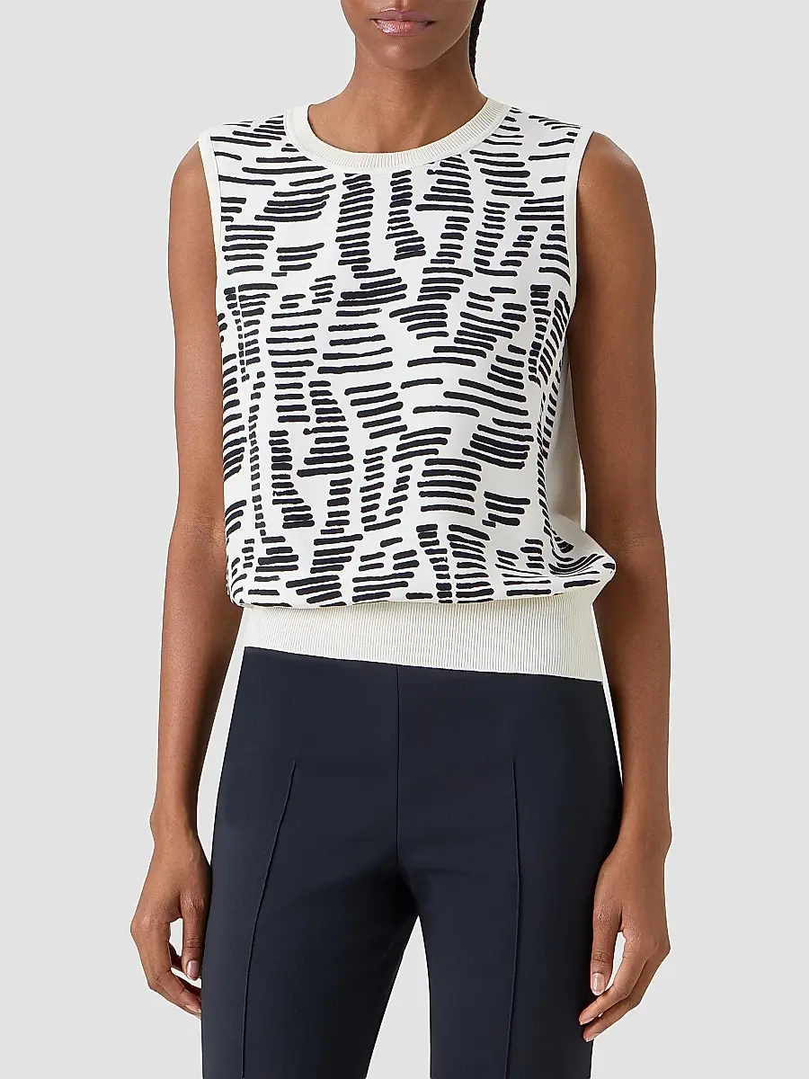 Akris Women's Printed Silk Top | Thumbnail 4 Akris Women's Printed Silk Top | Thumbnail 4