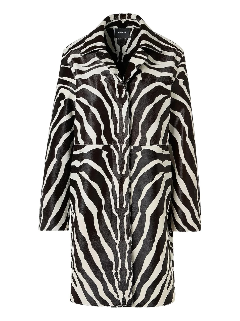 Women's Laron Zebra-Print Leather Coat