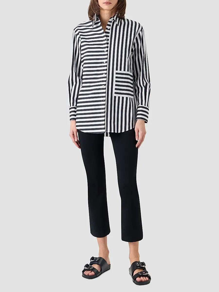 Akris punto Women's Kodak Striped Cotton Oversized Shirt | Thumbnail 2 Akris punto Women's Kodak Striped Cotton Oversized Shirt | Thumbnail 2