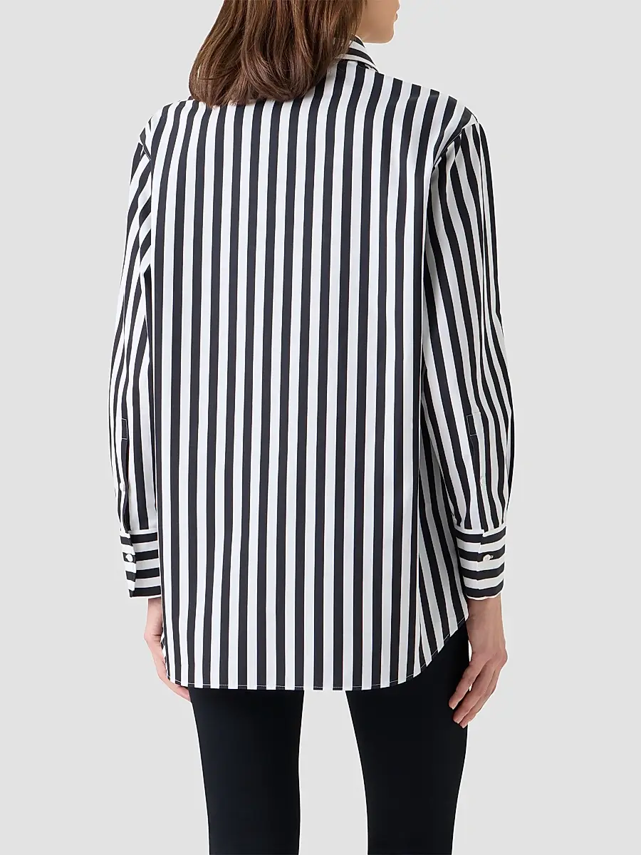 Akris punto Women's Kodak Striped Cotton Oversized Shirt | Thumbnail 3 Akris punto Women's Kodak Striped Cotton Oversized Shirt | Thumbnail 3