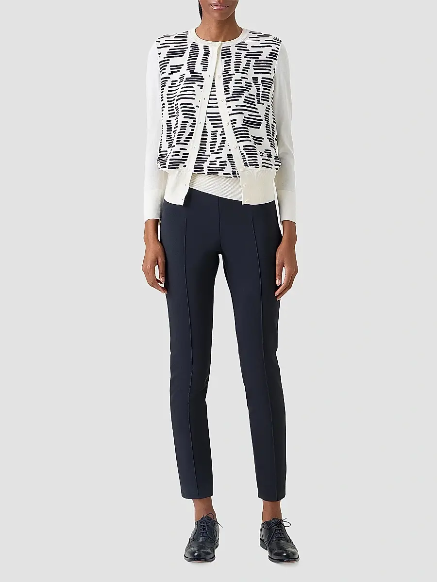 Akris Women's Printed Silk Long-Sleeve Cardigan | Thumbnail 2 Akris Women's Printed Silk Long-Sleeve Cardigan | Thumbnail 2