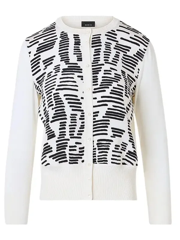 Women's Printed Silk Long-Sleeve Cardigan Women's Printed Silk Long-Sleeve Cardigan