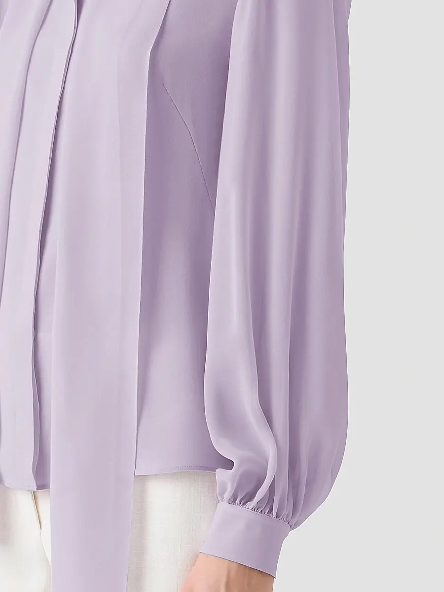Akris Women's Silk Georgette Scarf Blouse | Thumbnail 5