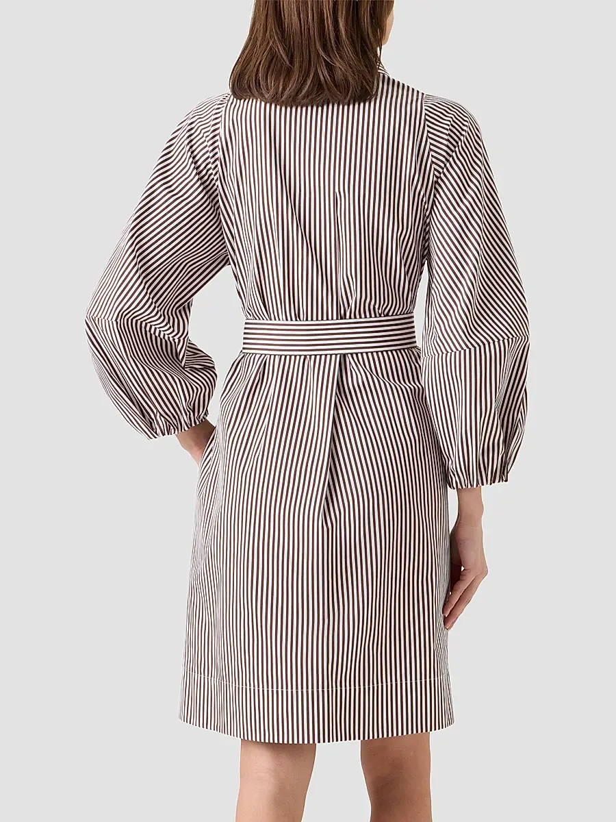 Akris punto Women's Striped Cotton Belted Shirtdress | Thumbnail 3