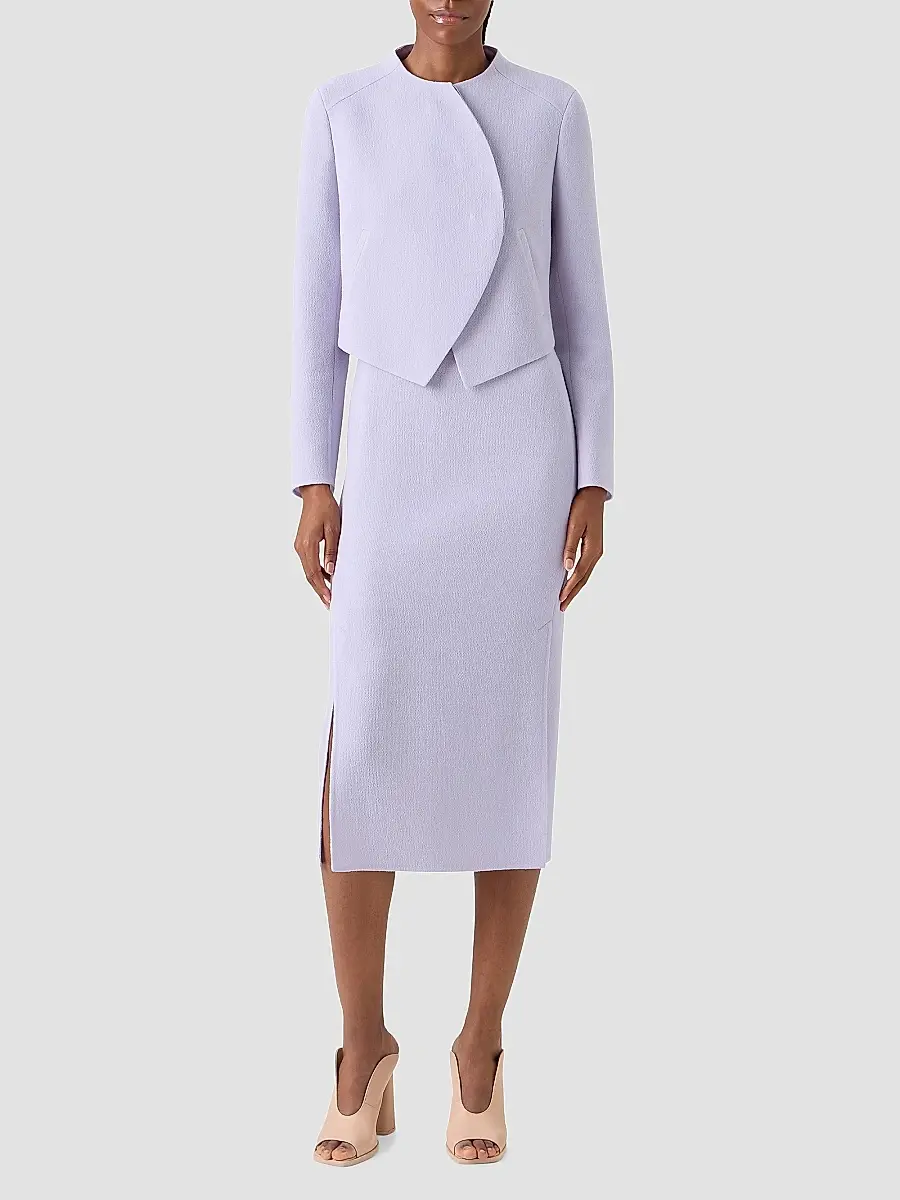 Akris Women's Hynora Asymmetric-Front Virgin Wool Jacket | Thumbnail 2 Akris Women's Hynora Asymmetric-Front Virgin Wool Jacket | Thumbnail 2